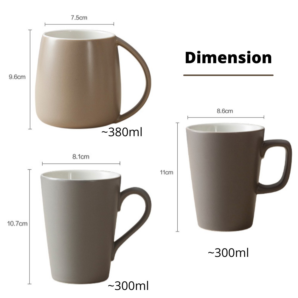 SG} 300ml/380ml Ceramic Coffee Mug Tea Cup / Porcelain Cup Coffee Cup /  Drinking Cup | Shopee Singapore