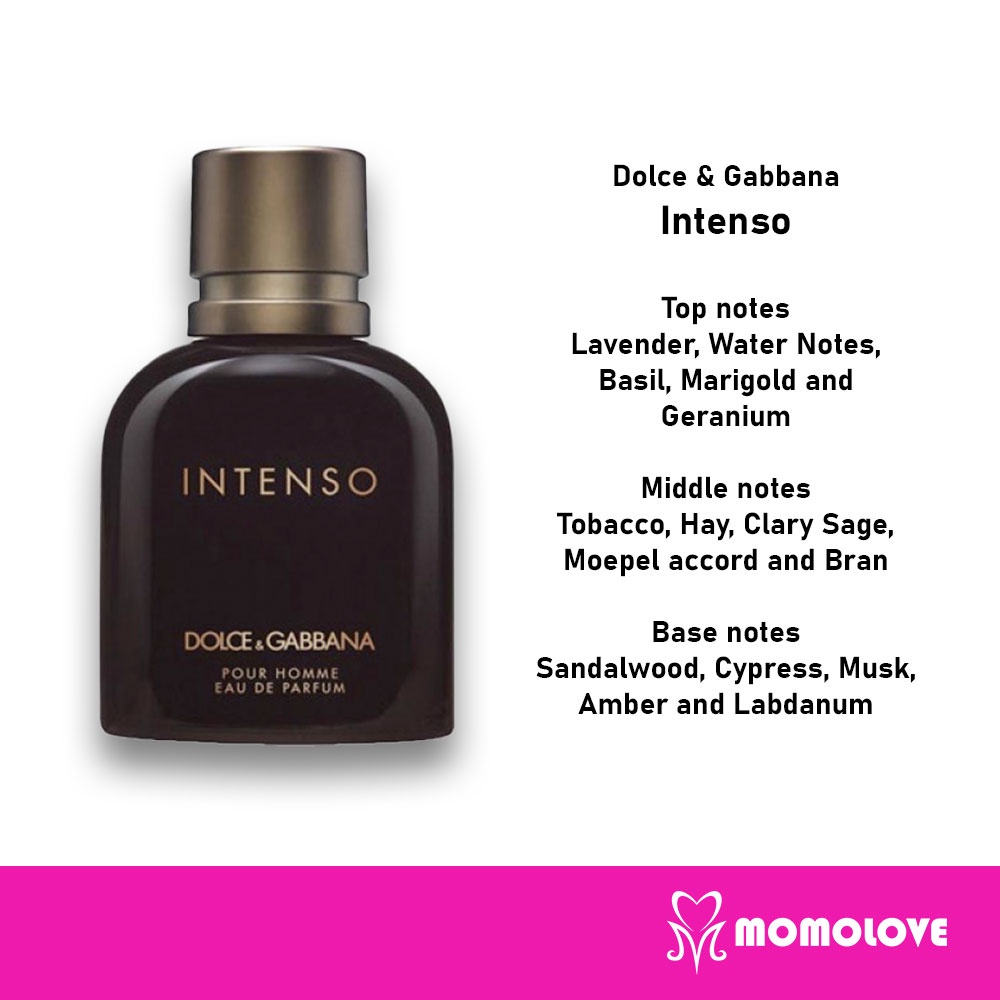 D&G INTENSO POUR HOMME EDP SPRAY 125ML For Men | Shopee Singapore