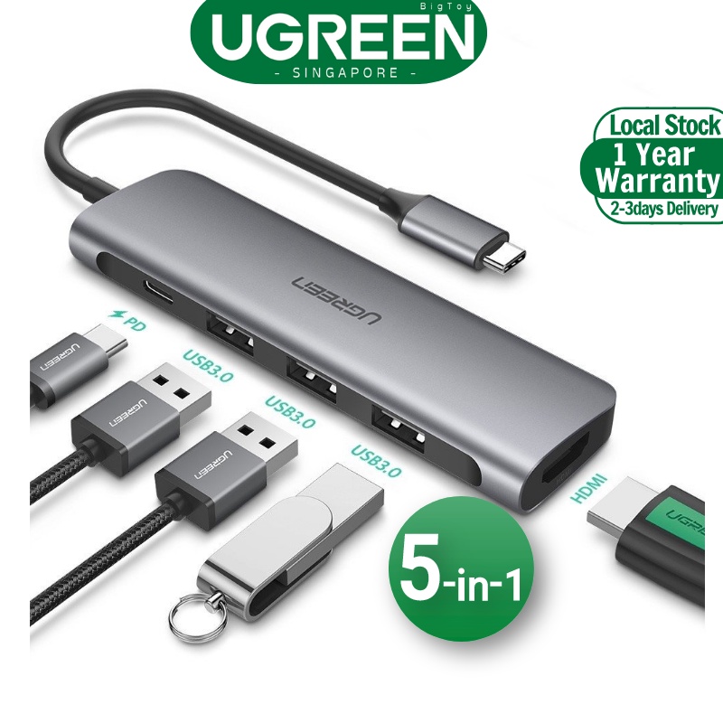 UGREEN USB C Hub with HDMI port Type C Hub USB C to 3xUSB3.0+HDMI+PD