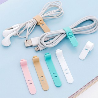 4Pcs Silicone Earphone Winder Wrap Cable Cord Wire Holder Organizer
