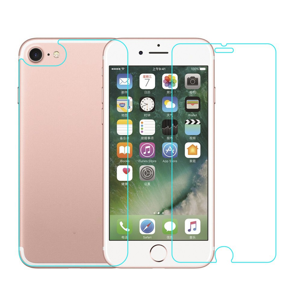 For Iphone 7 Plus Tempered Glass Back Screen Protector Cover Shopee Singapore