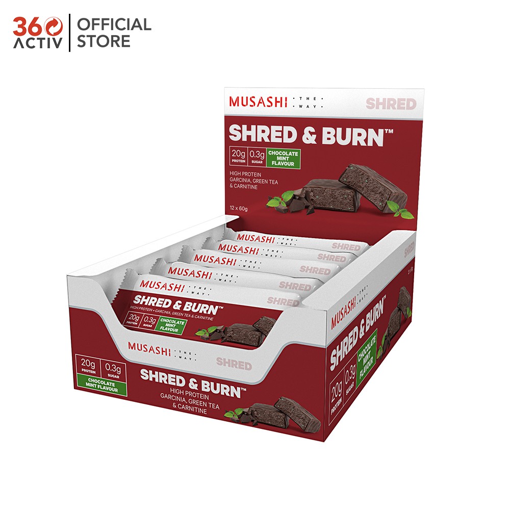 musashi shred and burn nutritional info