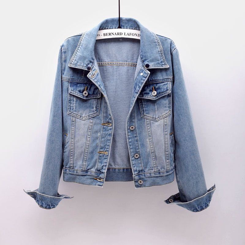 [Removable Hat] Plus Size Women's Korean Version Slim-Fit Denim Short Long-Sleeved Hooded Jacket 2022 Student Spring Autumn New Style Casual