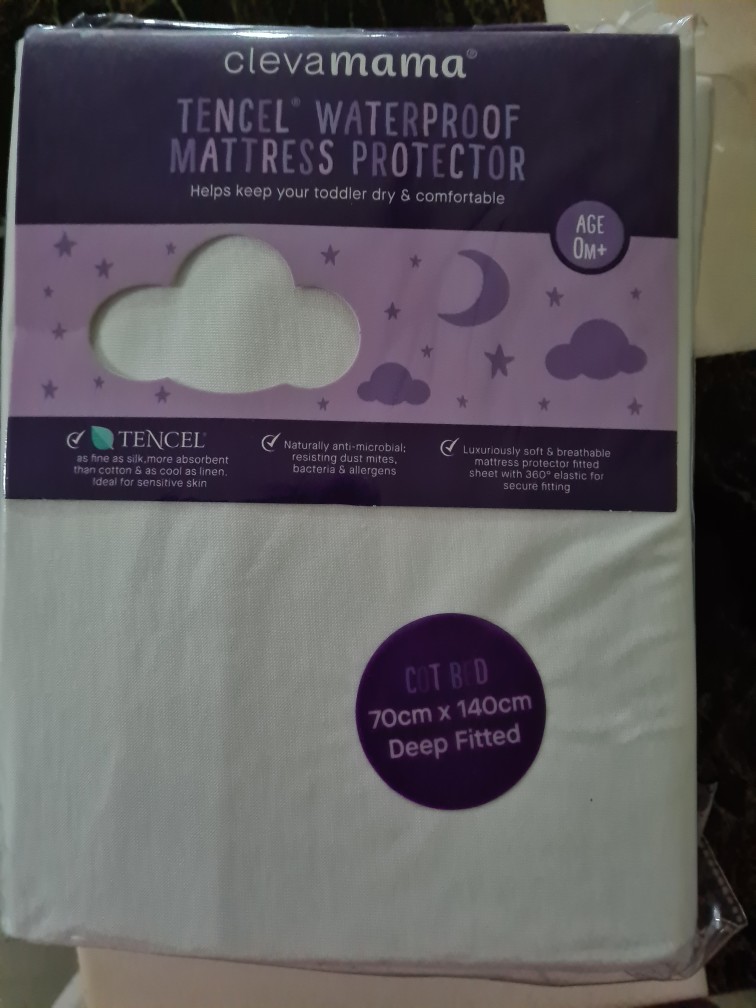 clevamama tencel waterproof mattress protector