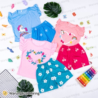 Wonderful Children's Suits 0-4 Years Print Ruffle Cartoon Character Set Tops Shirt Bottoms Pants Spandex T-Shirt Baby Newborn Girls Toddler Girls Unicorn Color Character Suits Age Years Import Import Import Month 1 2 3 5 6 7 8 9 10 11 12 18 24