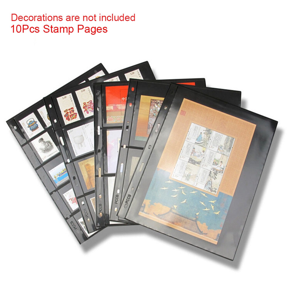 10pcs Lot Collection Album Loose Leaf Black Pvc Not Include Cover