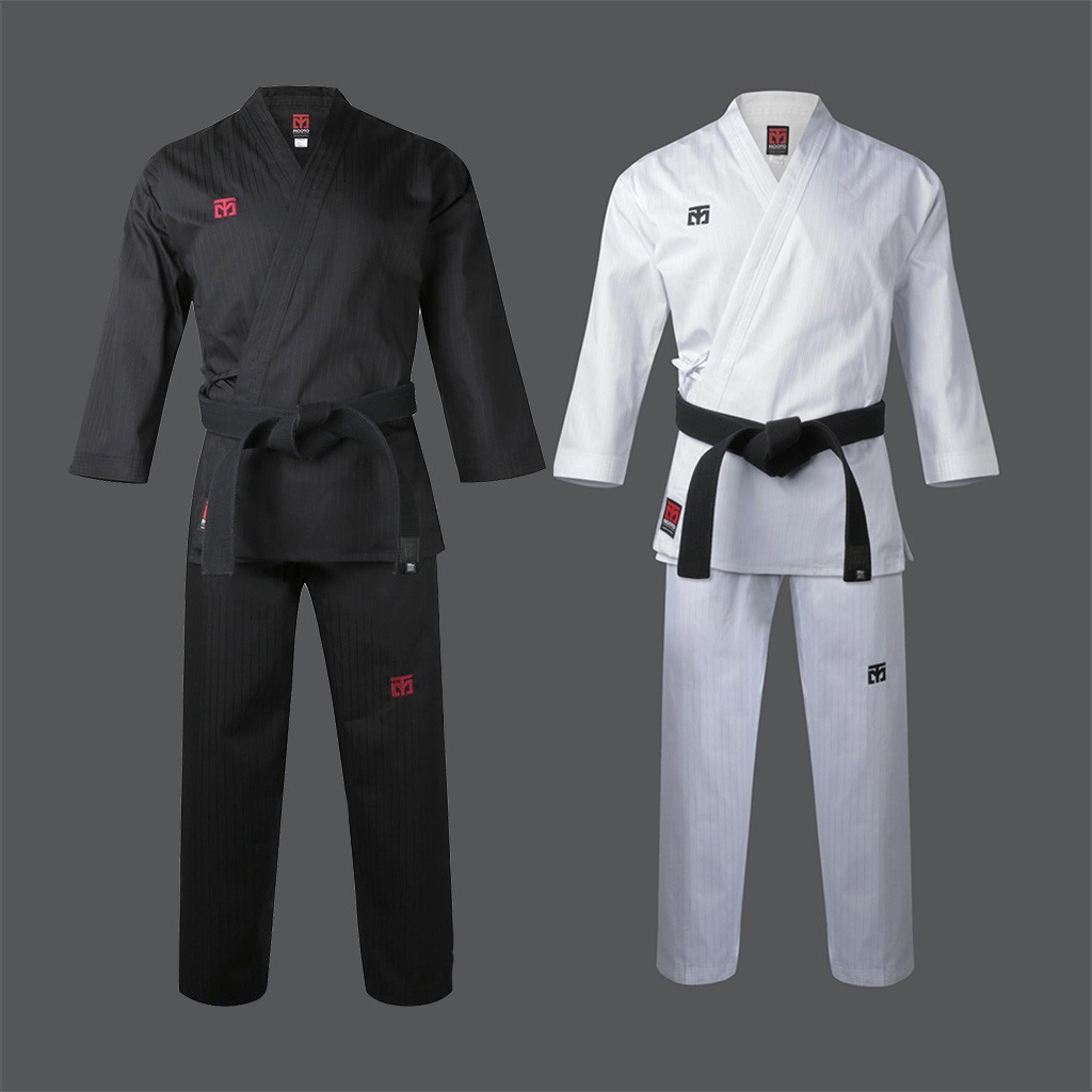 Mooto Taekwondo BS4 Open Type Uniform Black MMA Martial Arts TKD Dobok Hapkido 