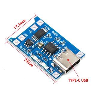 Type-c / Micro USB 5V 1A TP4056 Lithium battery charger module with ...