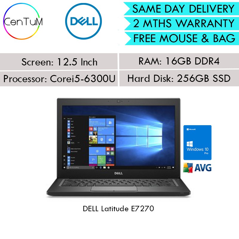 Same Day Delivery Refurbished Dell Latitude E7270 E7470 Touch Screen 12 14 Inch Core I5 I 7 8gb 16gb 256ssd Shopee Singapore