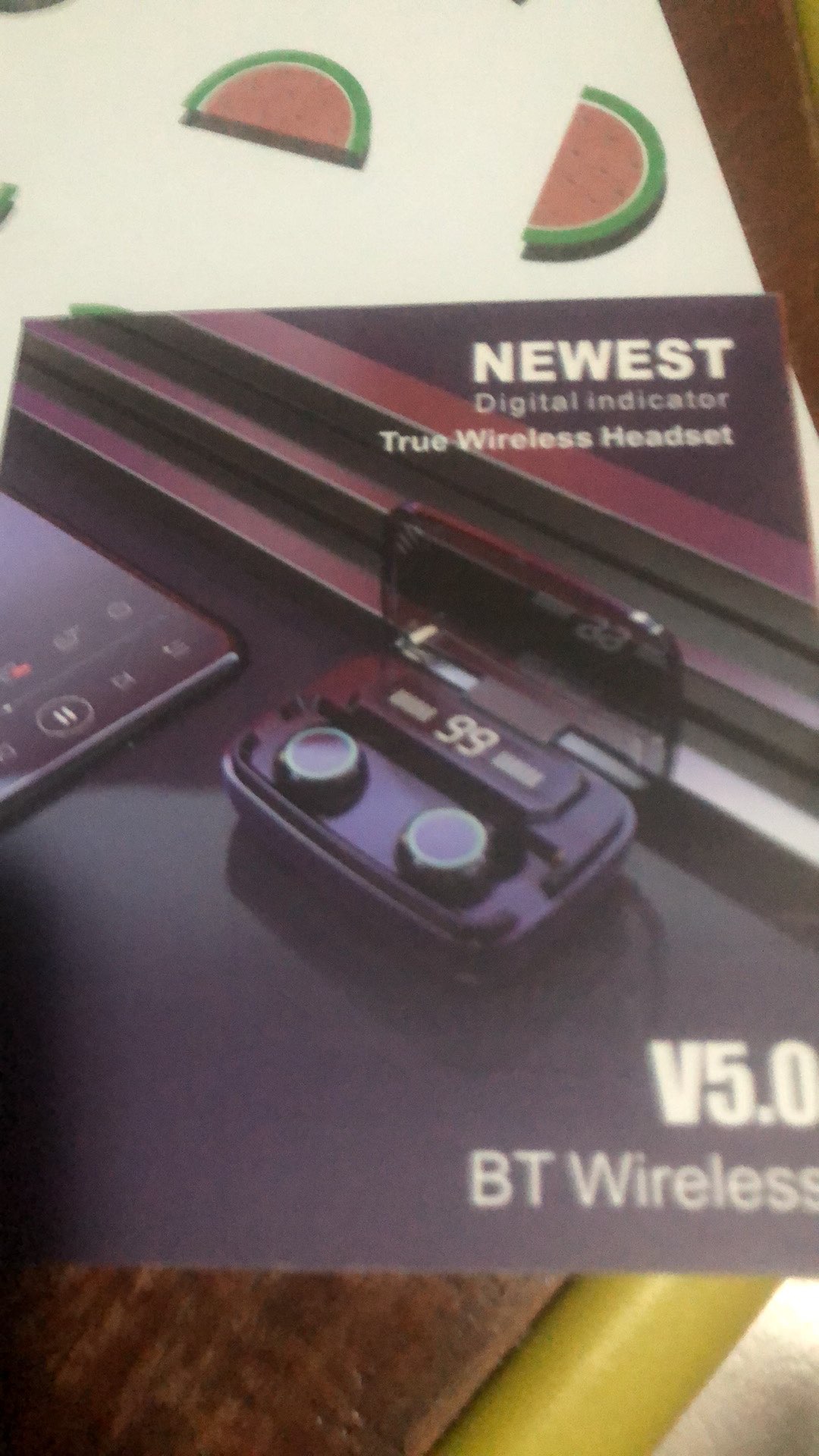 newest digital indicator true wireless headset 5.0 bt wireless