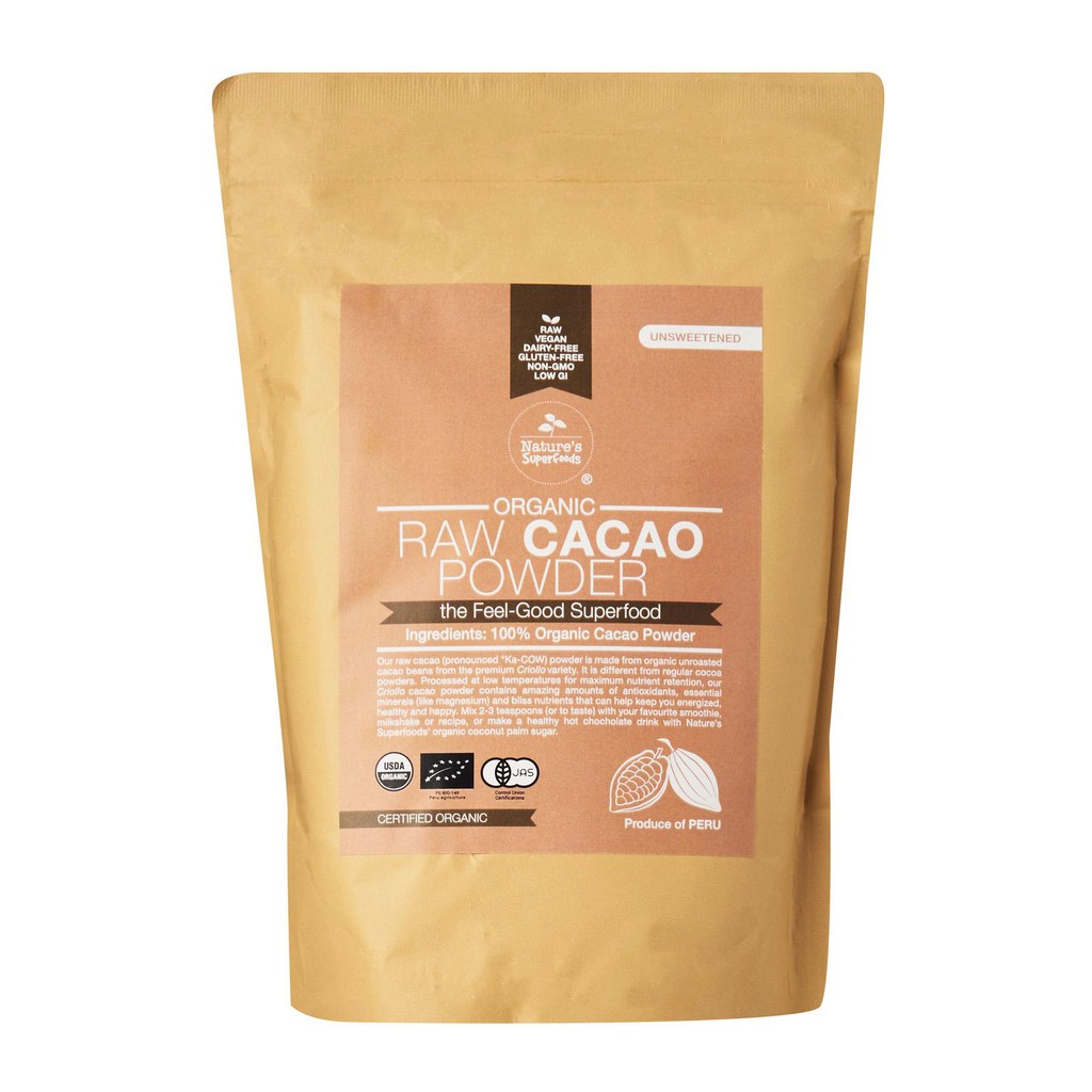 Natures Superfoods Organic Raw Cacao Powder 500g Shopee Singapore 