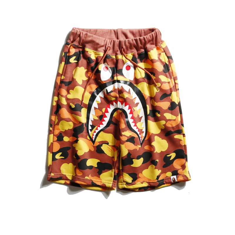 orange bape shorts