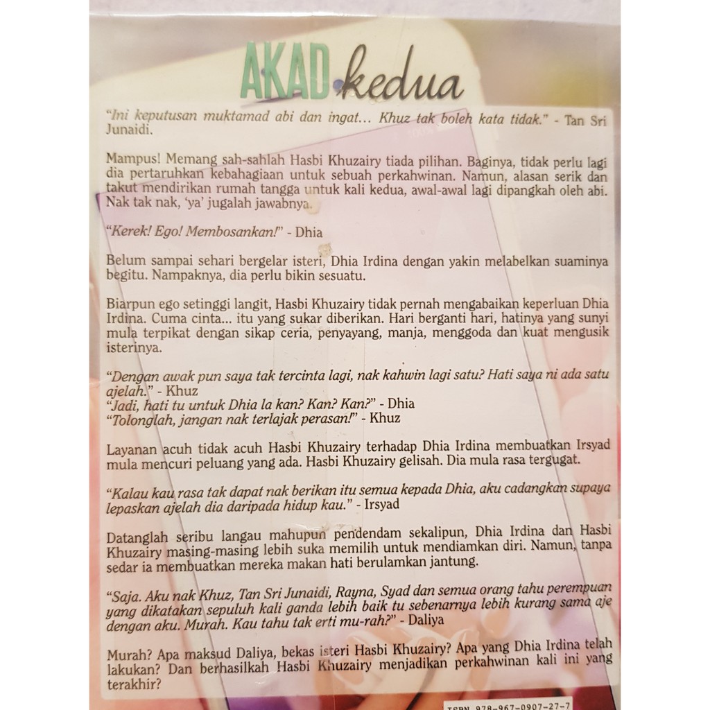 Akad Kedua By Ana Eimaya Shopee Singapore