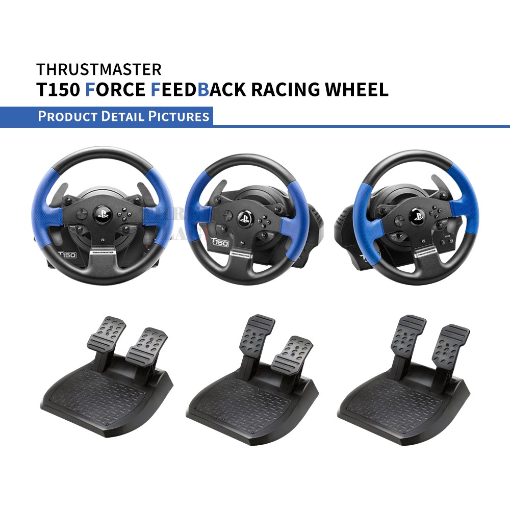 Thrustmaster T150 Force Feedback Racing Wheel Ps4 Ps3 Pc Shopee Singapore