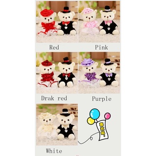 2PCS 20cm Big Stuffed Toy  Animal Couple Teddy Bear Plush Toy Doll Wedding Valentine Gift #1