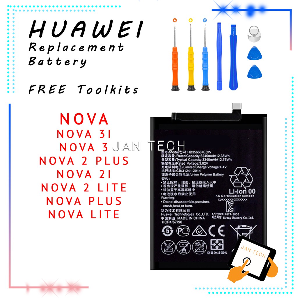 Original Battery Huawei Nova 3i 3 2i 2 Plus Lite Shopee Singapore
