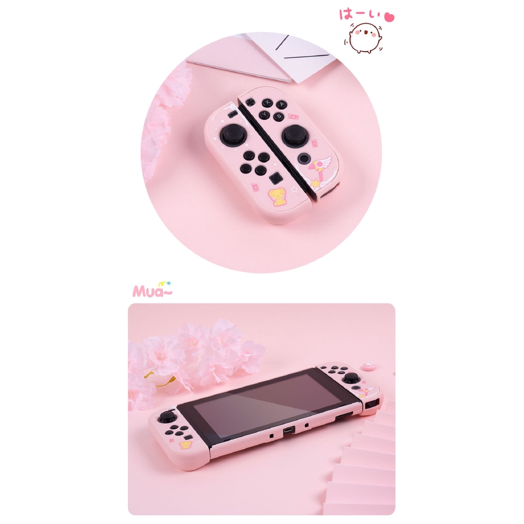 Cute Pink Card Captor Sakura Shell Cover For Nintend Switch NS Protector Case