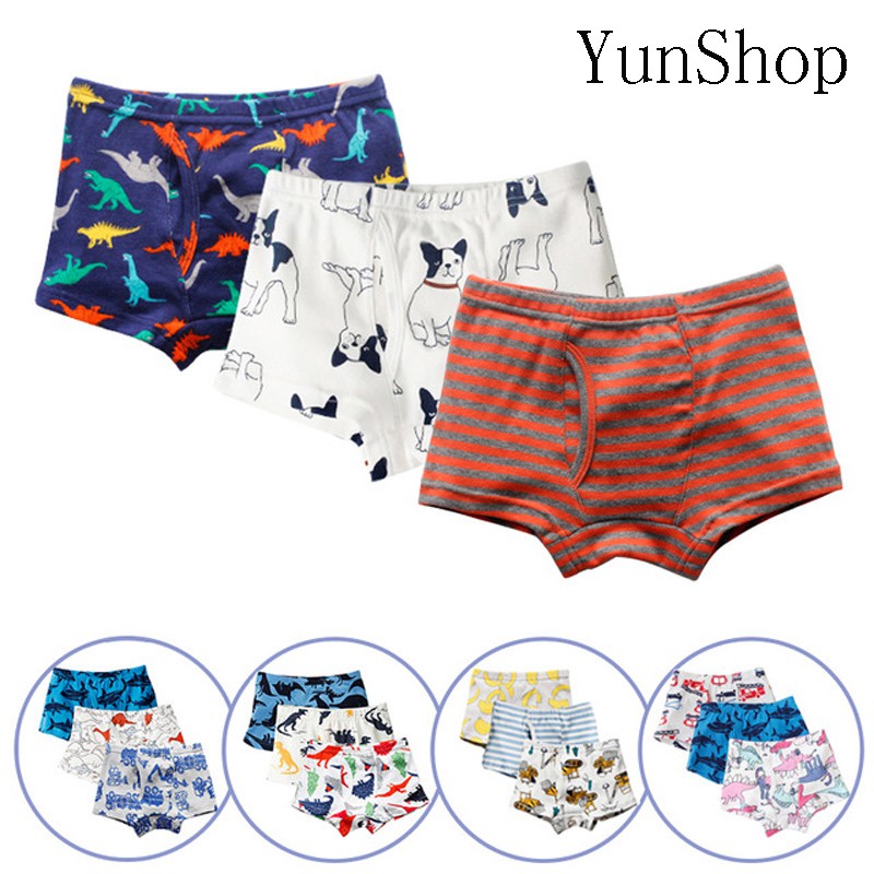 Boys Underwear, Dinosaur Truck Toddler Boys Boxer Shorts Briefs 3 Pack
