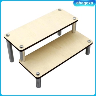 [Ahagexa] Wood Display Riser Ladder Shelf Stand  For Action Figures Collections #8