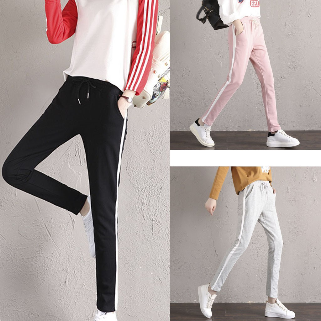 side stripe joggers womens