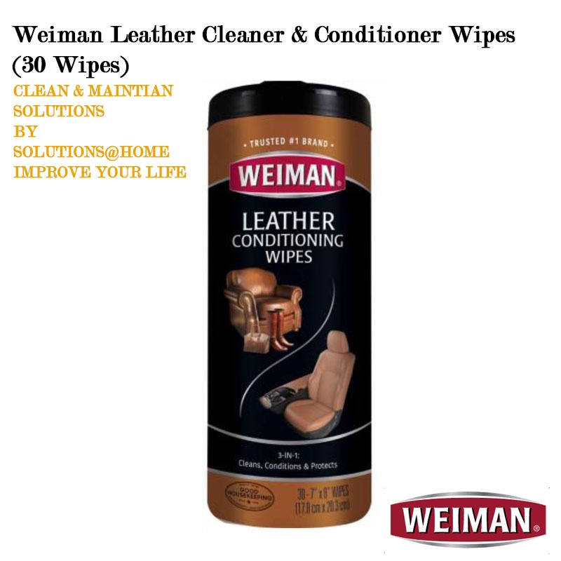 Weiman Leather Cleaner & Conditioner Wipes (30 Wipes) Shopee Singapore