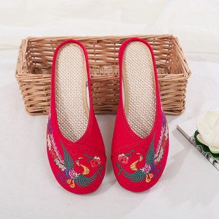 embroidered slippers