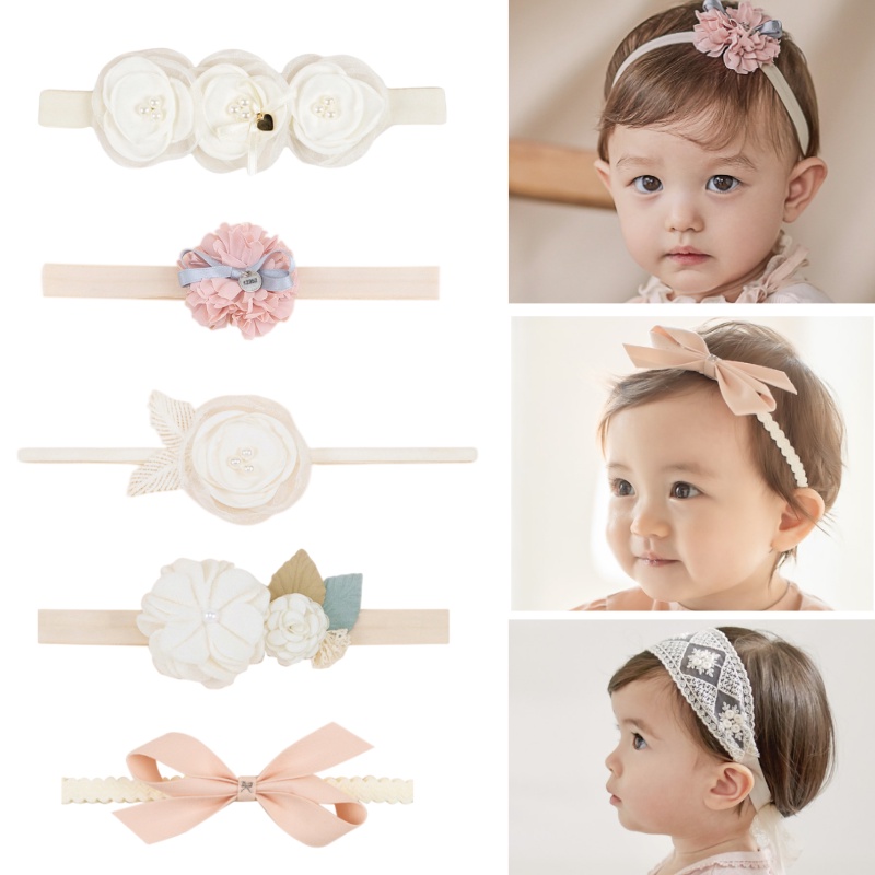 Children's hair band baby girl lace flower hair accessories cute hair band  | Shopee Singapore
