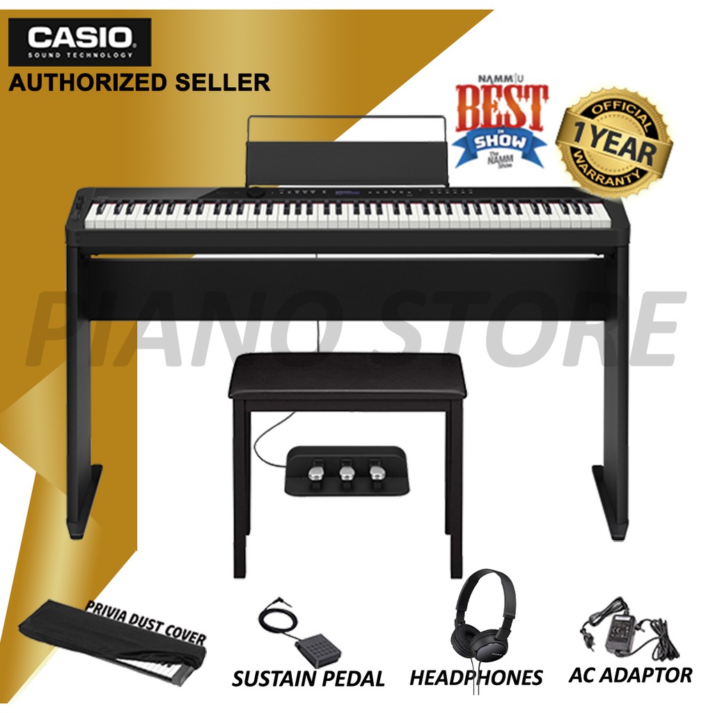 Casio Px S3000 Black Privia Digital Piano Ensemble Pxs3000 With Bluetooth Audio Tone Rhythm Weighted Keyboard Instrument Shopee Singapore