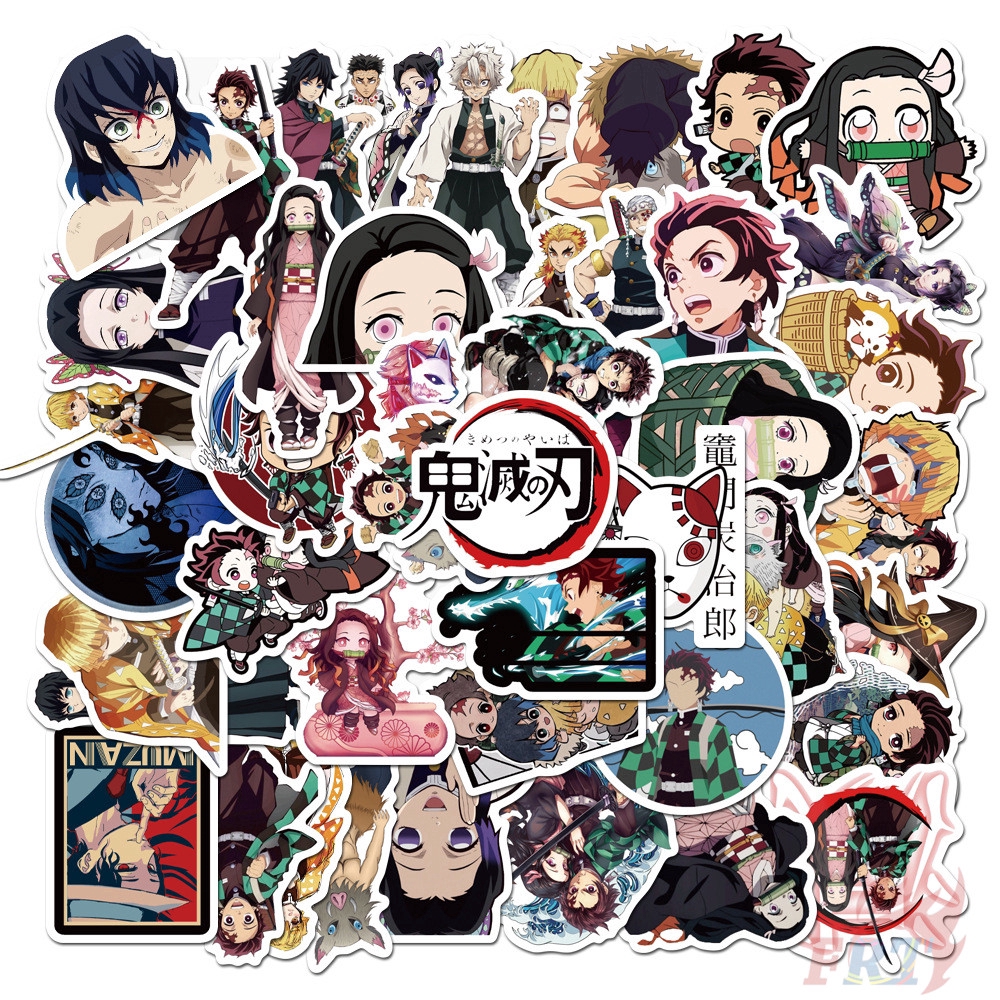 Demon Slayer: Kimetsu no Yaiba - Series 03 Stickers 50Pcs/Set Anime Mixed Luggage Laptop Skateboard Doodle Stickers