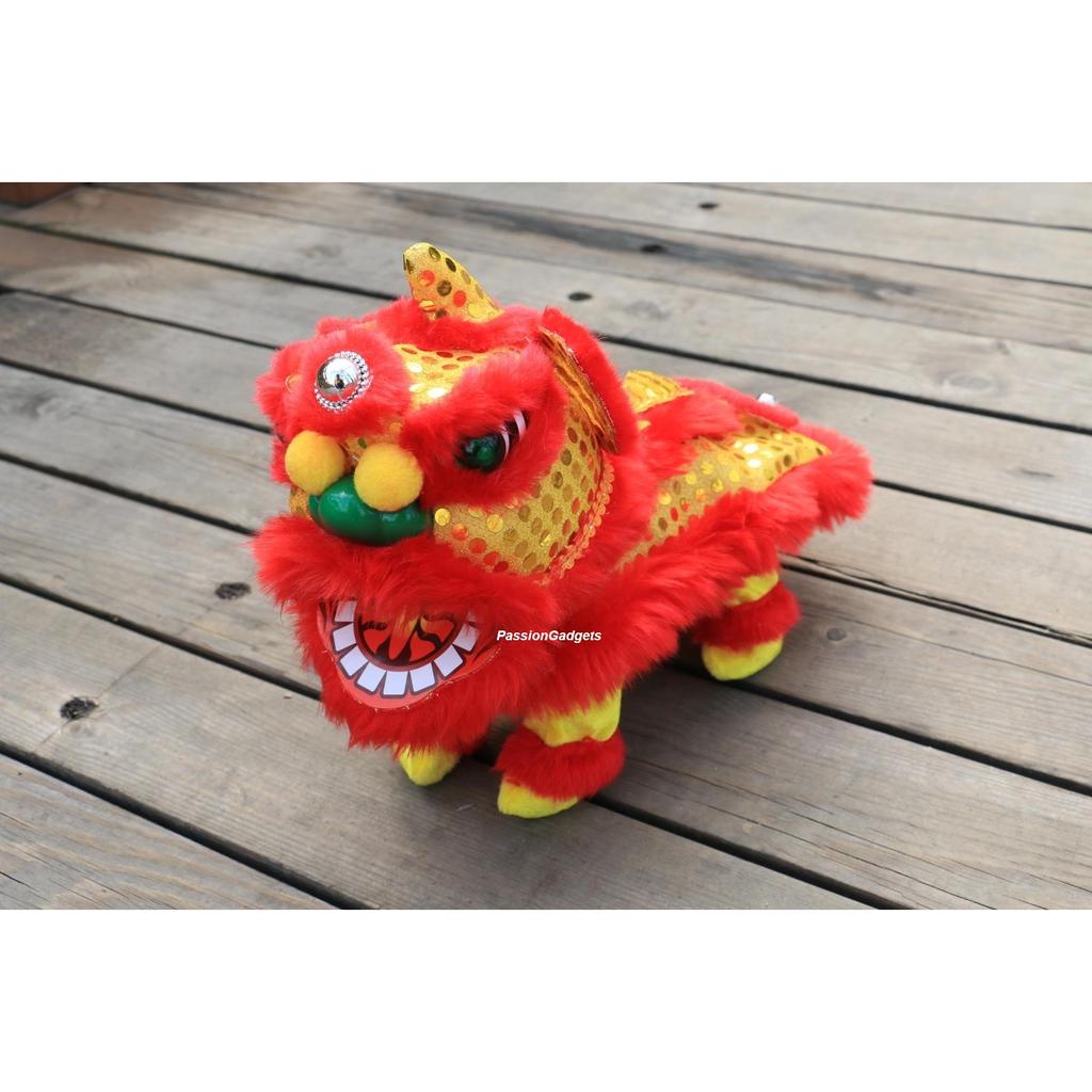 Electric Singing Dancing Lion Plush Toy Chinese Festival Children Toy Red 