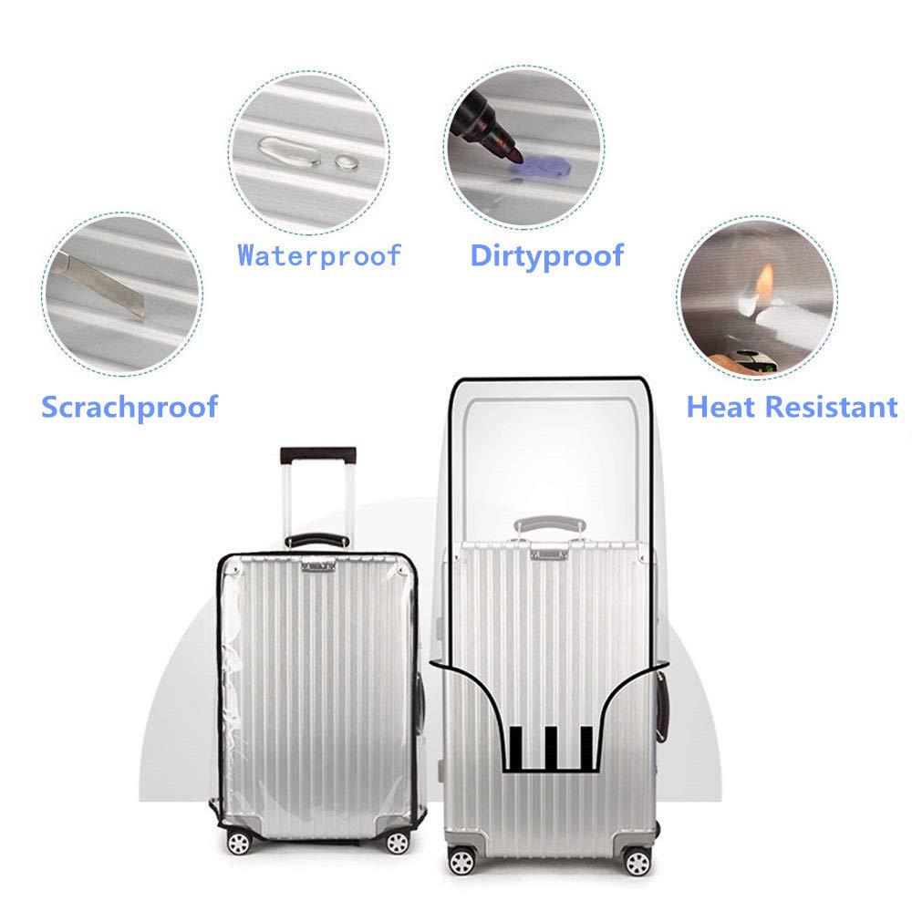 Clear PVC Suitcase Cover Protectors 20 22 24 26 28 30 Inch PVC ...