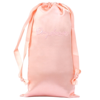 Image of Drawstring Ballet Pointe Shoes Bags Satin Dance Slippers Bags Pink Accessory for Girls Women
