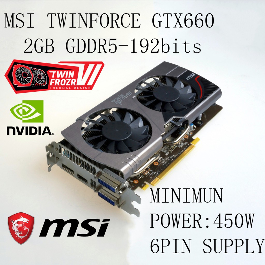 Appraisal Highland Not complicated MSI GTX 660 Twin Frozr III OC 2GB GDDR5 GAMING GRAPHIC CARD | Shopee  Singapore