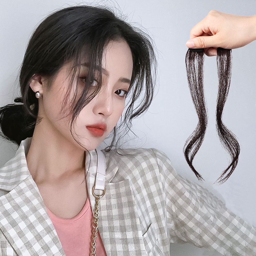 Mocho Invisible Hairpiece Korean Hair Side Fringe Fake Hair Bangs Women Synthetic French Blend Wig Piece Natural Clip In Hair Extensions Multicolor Shopee Singapore