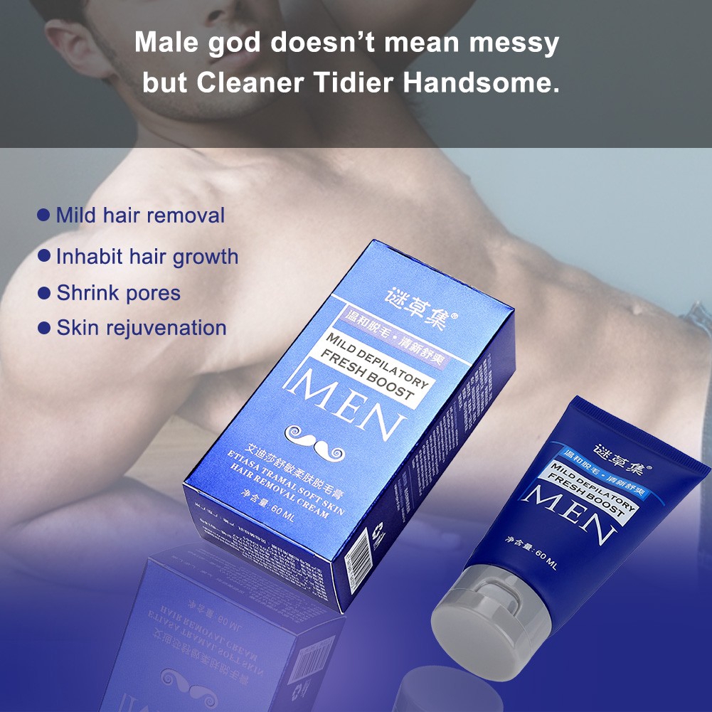 60ml Men Body Depilatory Armpit Arm Leg Hair Painless Removal
