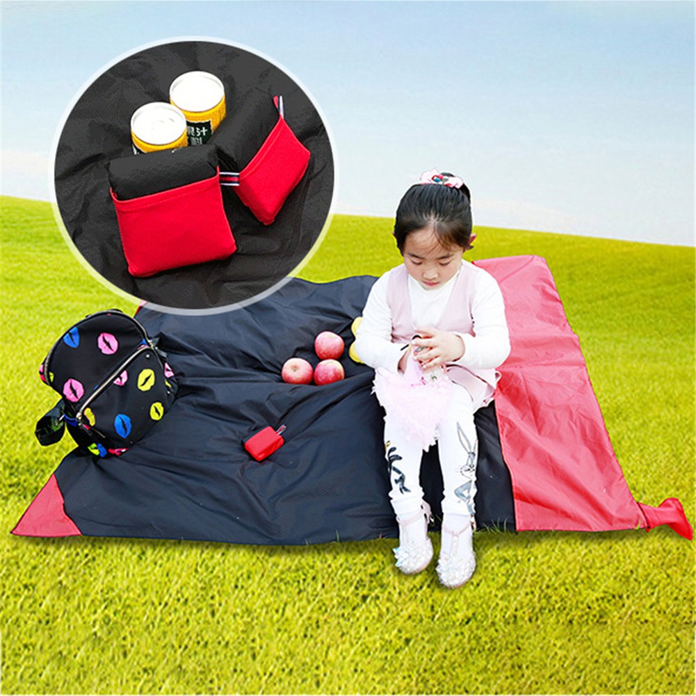 Outdoor Portable Pocket Nylon Picnic Mat Mini Beach Mat 110 150cm