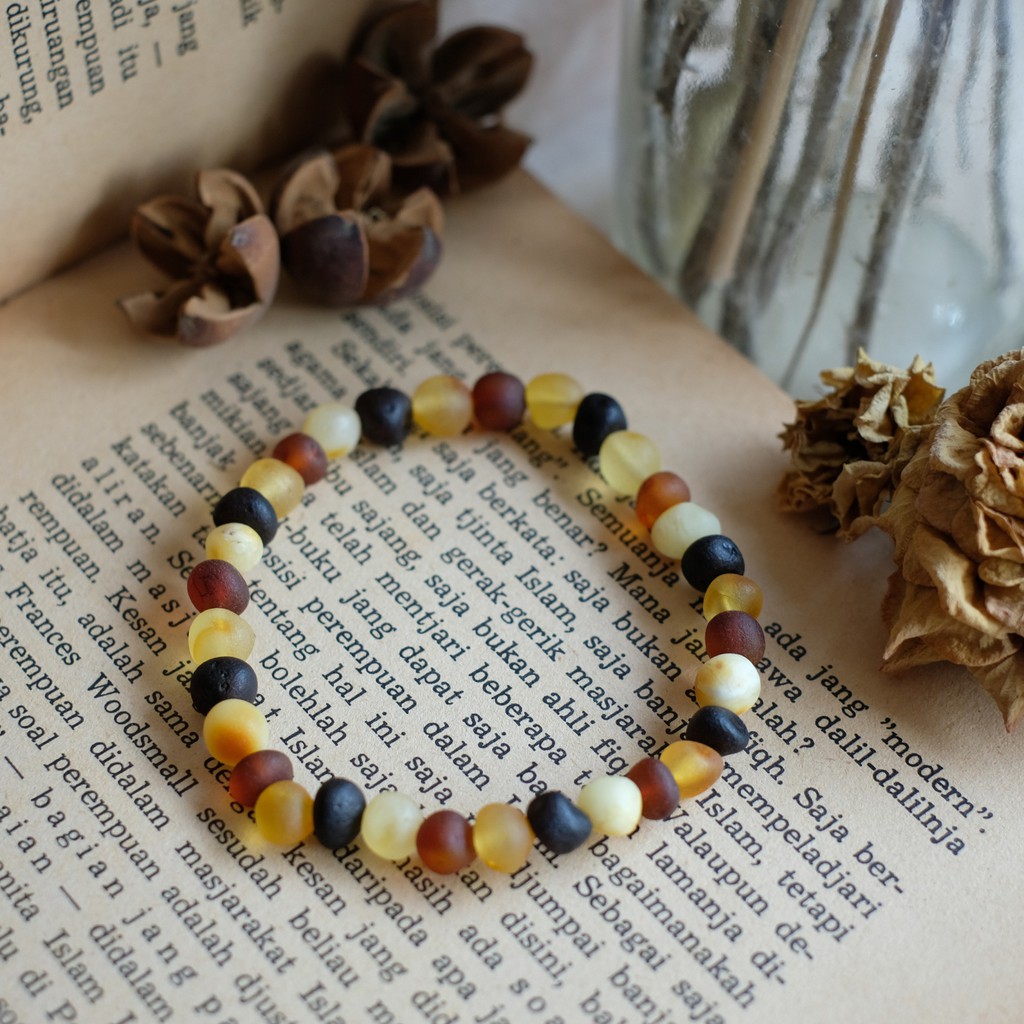 Baltic Multicolor Matte Amber Bracelet Adult 2213 Shopee Singapore