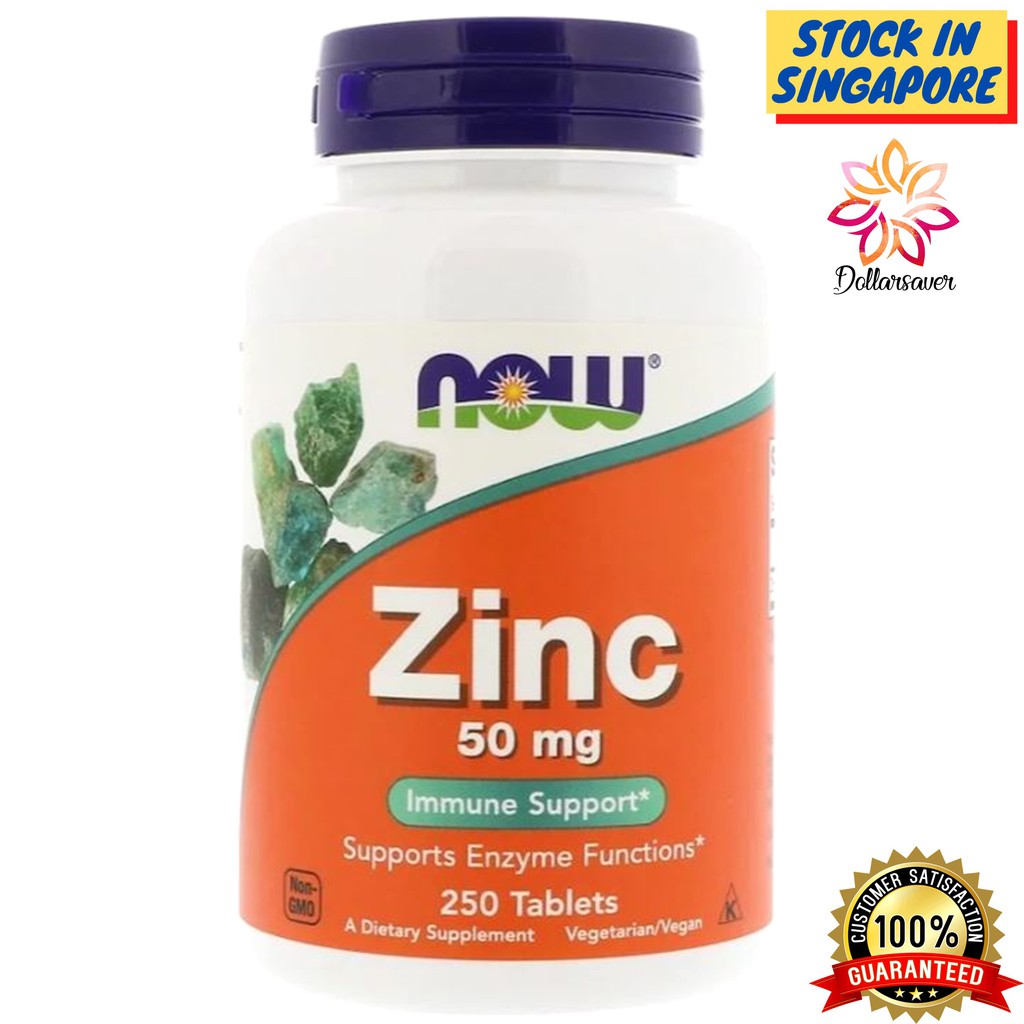 Zinc Supplement Tablet 50mg Now Food 250 Tablets Shopee Singapore