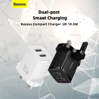 Baseus 10.5W Dual USB Plug UK Quick Charging Portable Phone Charger