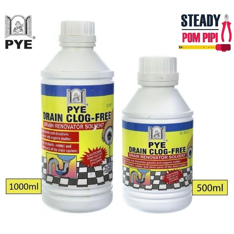 Shop Malaysia Pye Drain Clog Free Drain Renovator Solvent 500ml 1l Shopee Singapore