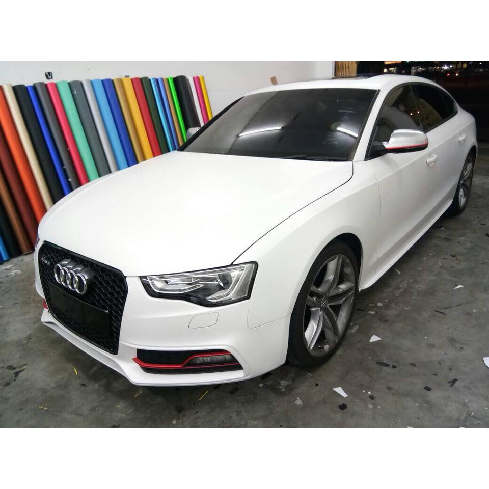 Matt Chrome Satin White Car Wrap Vinyl Sticker 1 52 X 20 Meter Shopee Singapore
