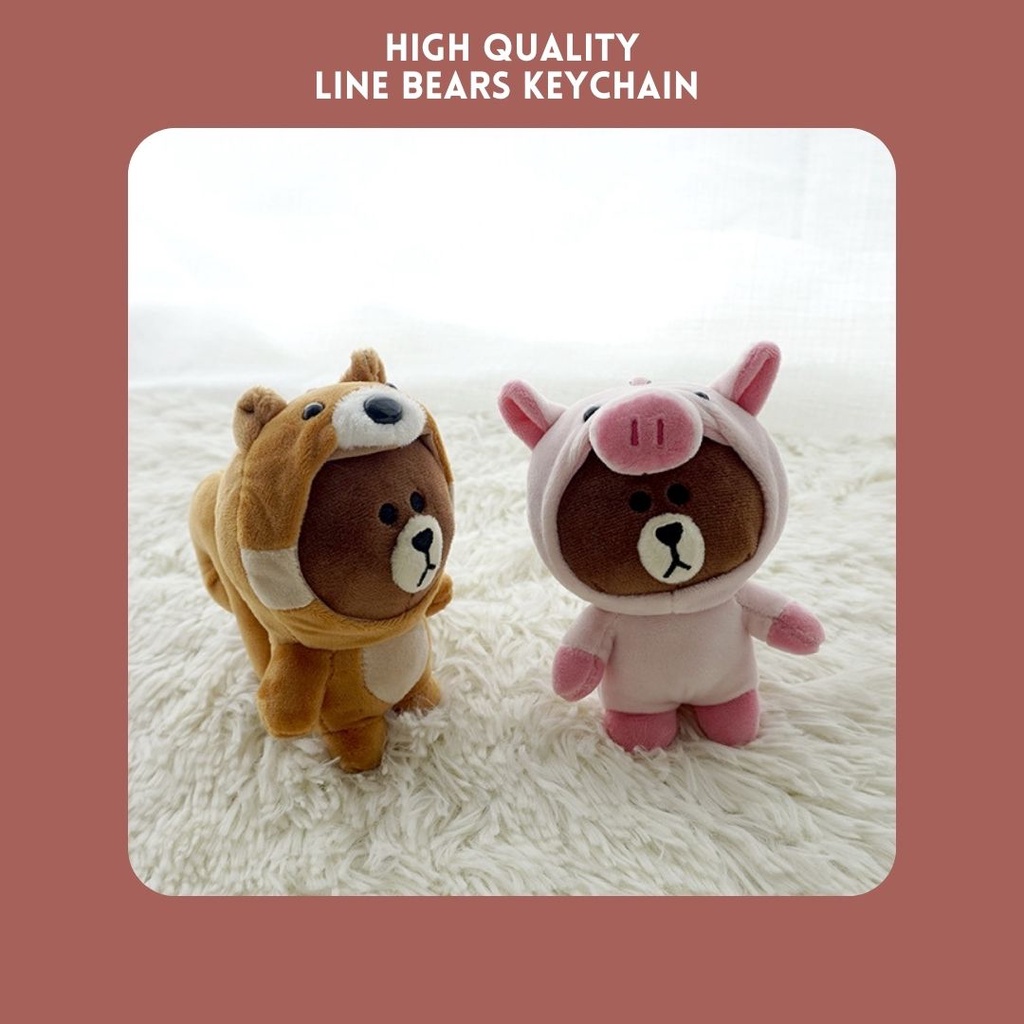 Image of [SG Local Ready Stock] High Quality Line Friend Brown Bear Friends Keychain / Cute Key Chain | Dearestyle #5