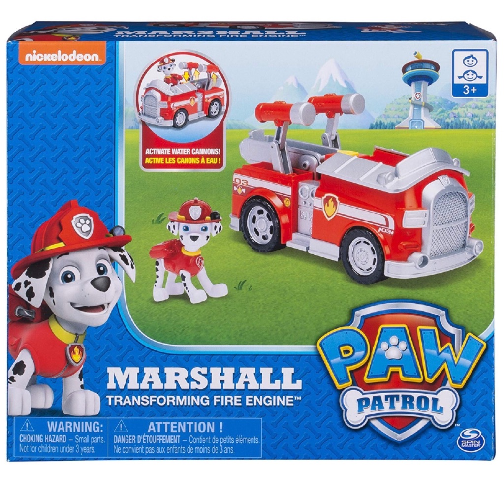 paw patrol marshall transforming fire truck