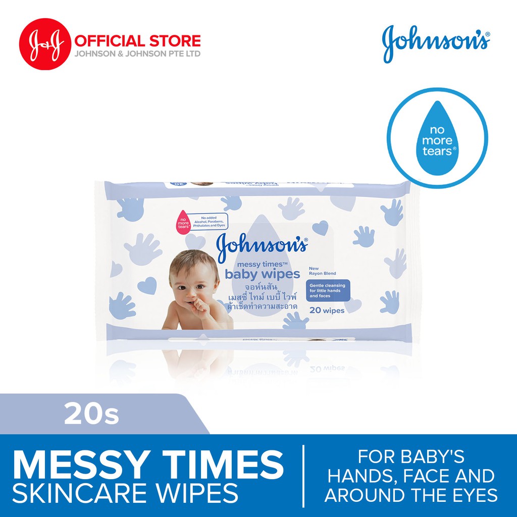 Johnson's Baby Messy Times Gentle Cleansing Wipes For Baby's Hands