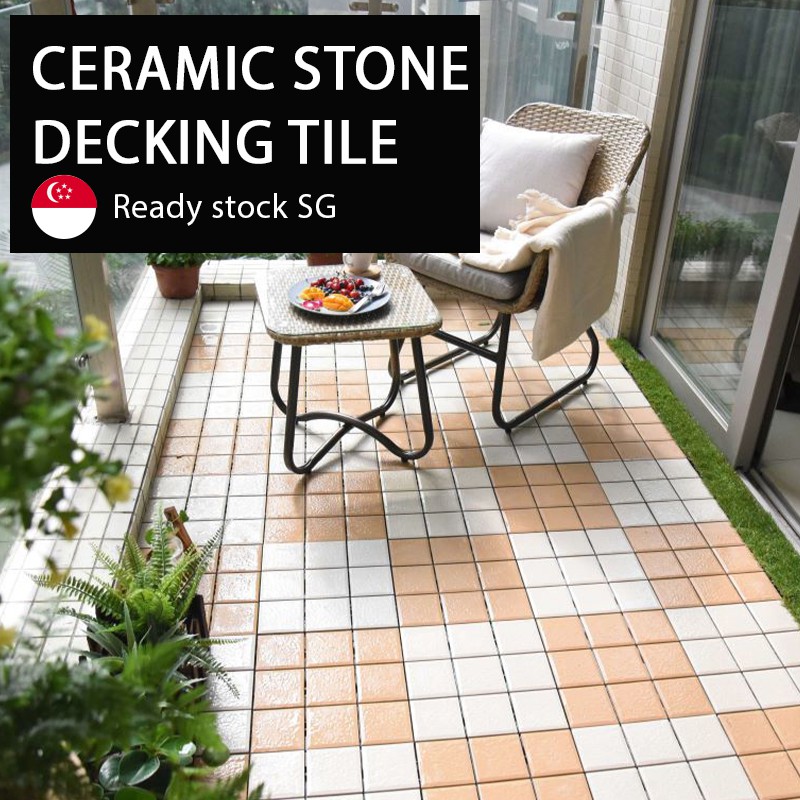 Premium Ceramic Decking Tile Diy, Snap Together Slate Patio Tiles