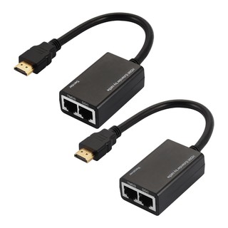Details About Hdmi 1080p 30m Extender Over Ethernet Lan Cat5e Cat6 Network Cable 100ft Adapter