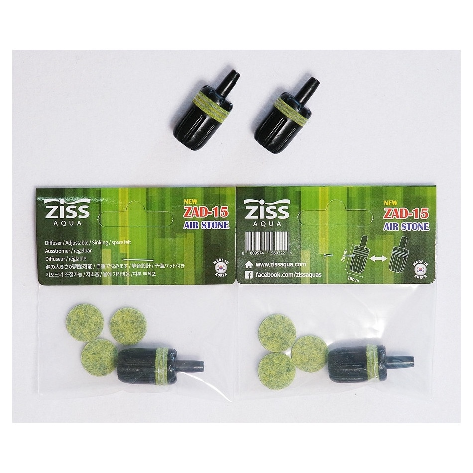 ZISS ZAD15 SINKING PLASTIC AIR DIFFUSER NEW GREEN SPONGE (2 PCS