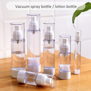 Image of Free Funnel+Label Sticker -Travel Airless Sub-bottle Sample Spray Lotion Bottle Makeup Cosmetic Shampoo Set