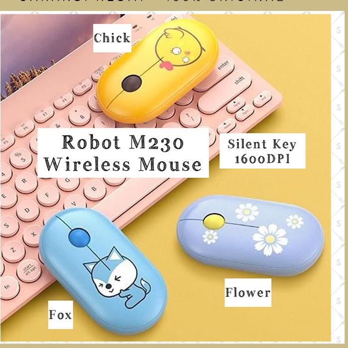 Robot M230 Fashion Wireless Mouse Cute Cute Character (New M220 M330 ...