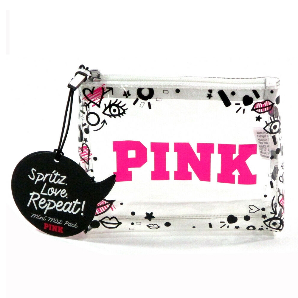 victoria's secret pink clear bag